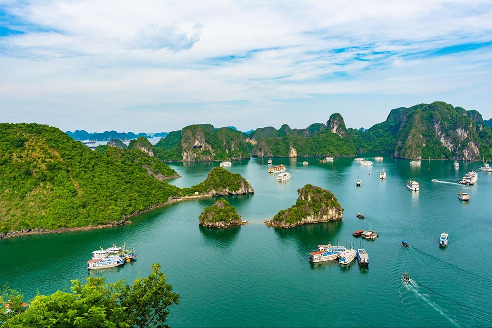 Halong Bay from above  